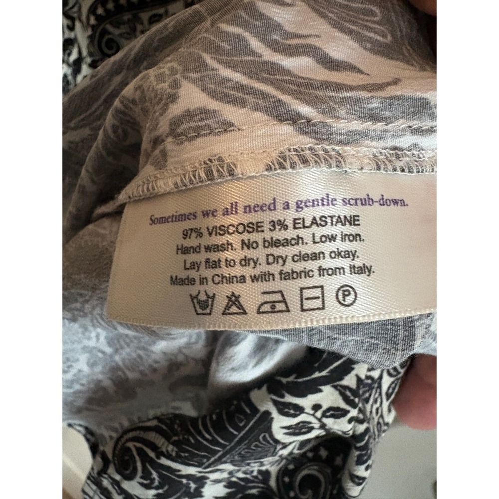 MM.LaFleur Baroque Print Midi Shift Dress Print Black White +1 1X - Picture 4 of 9